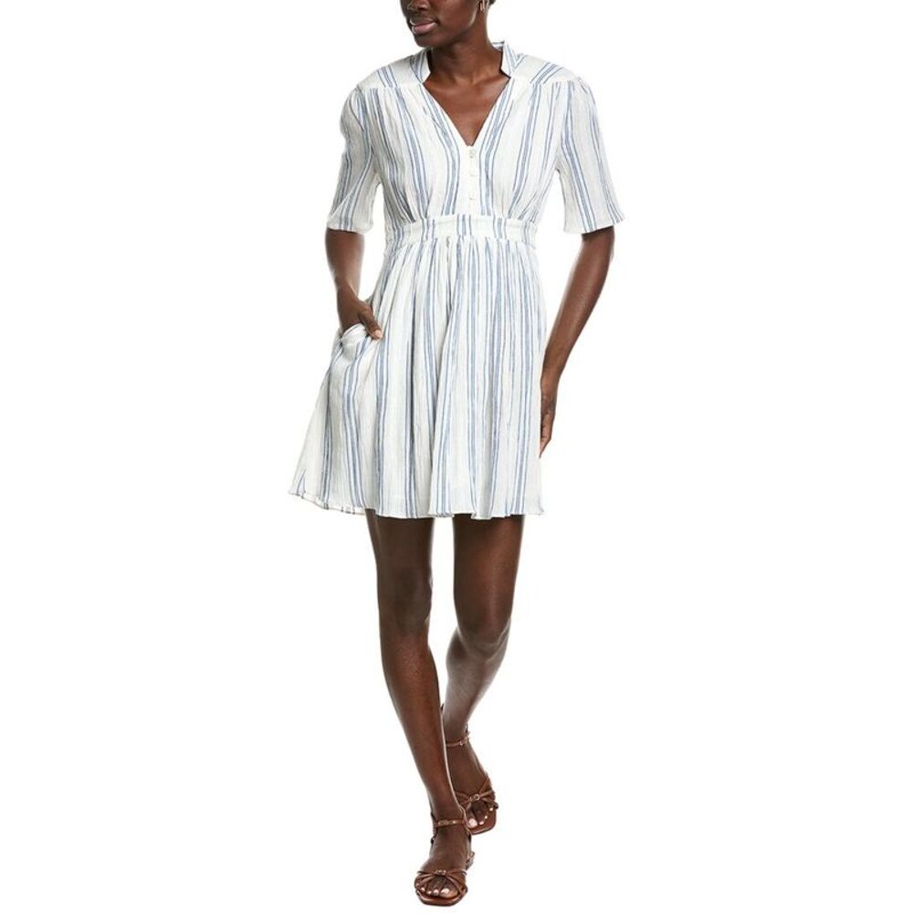 Garrie B Womens Printed Mini Dress, Blue